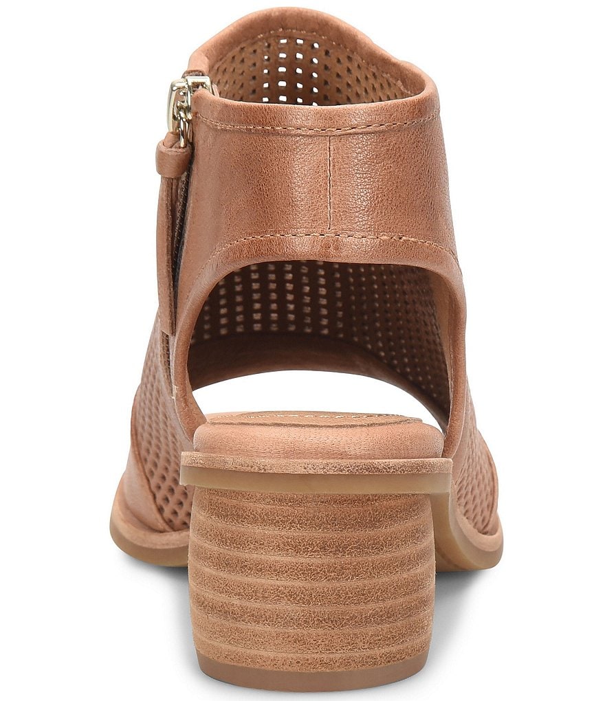 Sofft Coraline Leather Peep-Toe Sandals