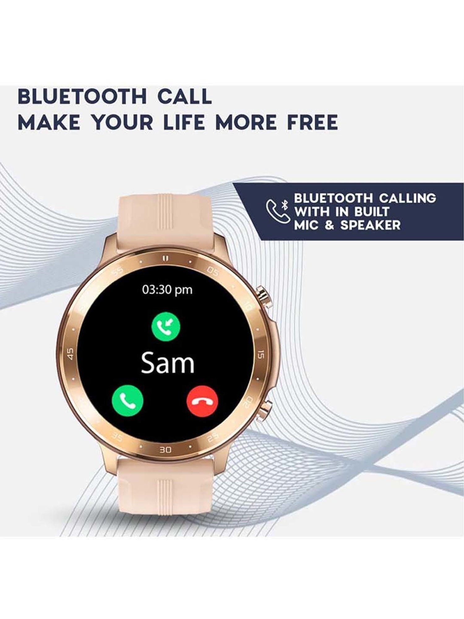 MAXX SX25 Pro Smart Watch with Bluetooth Calling (Rose Gold)