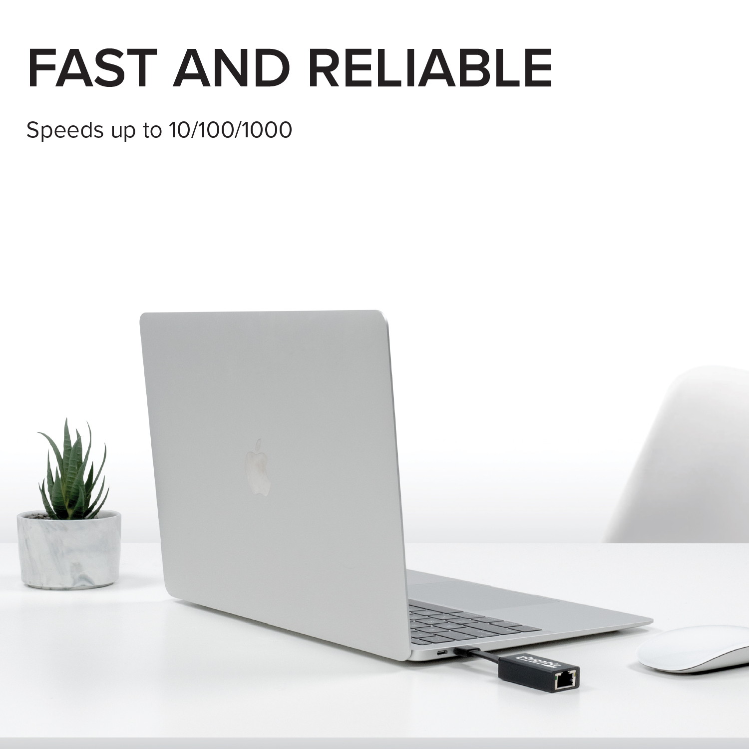 Plugable USB C to Ethernet Adapter, Fast and Reliable Gigabit Speed, Thunderbolt 3 to Ethernet Adapter Compatible with MacBook Pro, Windows, macOS, and ChromeOS