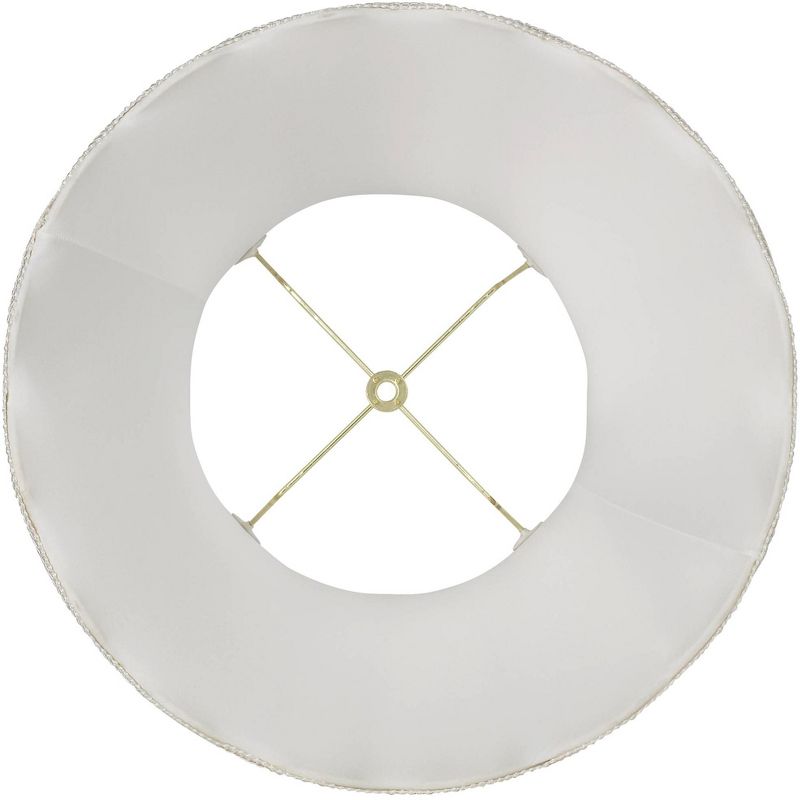 Imperial Shade Creme Medium Scallop Bell Lamp Shade 10" Top x 16" Bottom x 15" Slant x 14.75 High (Spider) Replacement with Harp and Finial