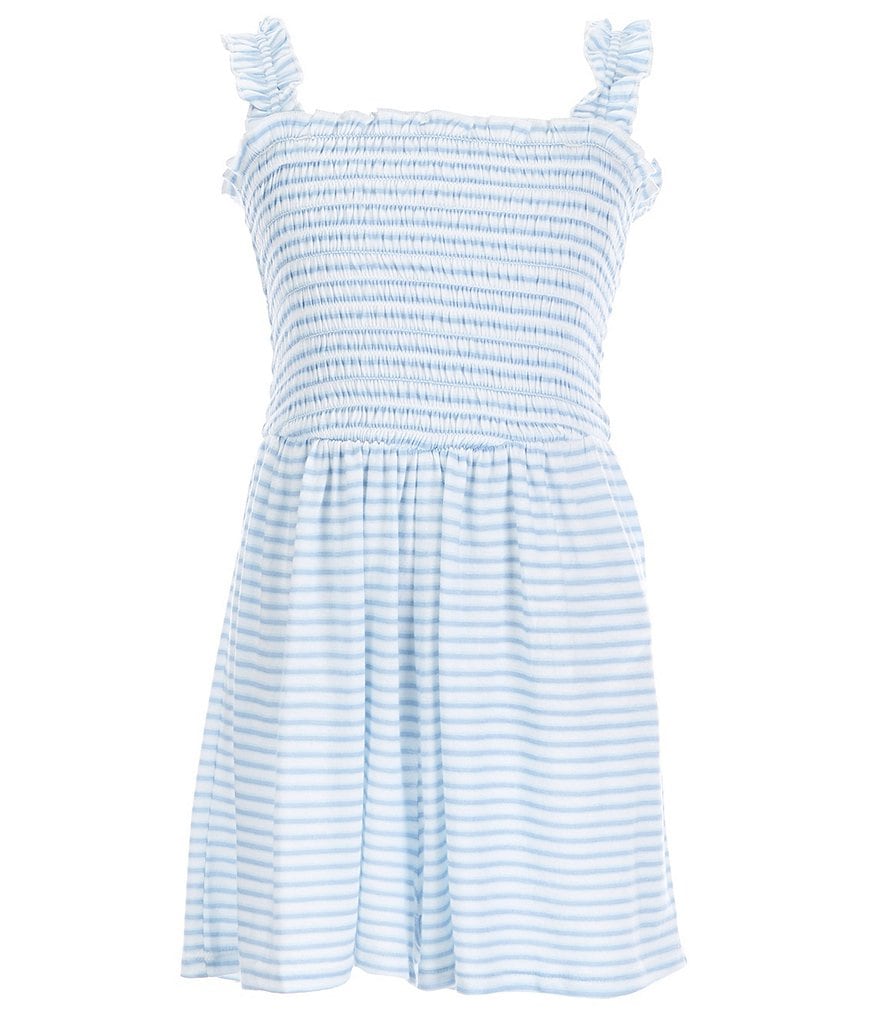 Billabong Little/Big Girls 4-12 Come Around Stripe Smocked Romper