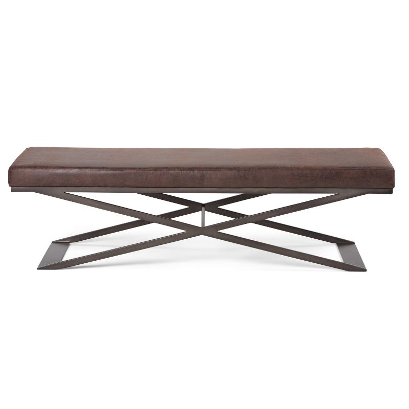 Juneau Demilune Accent Bench Brown - Treasure Trove Accents