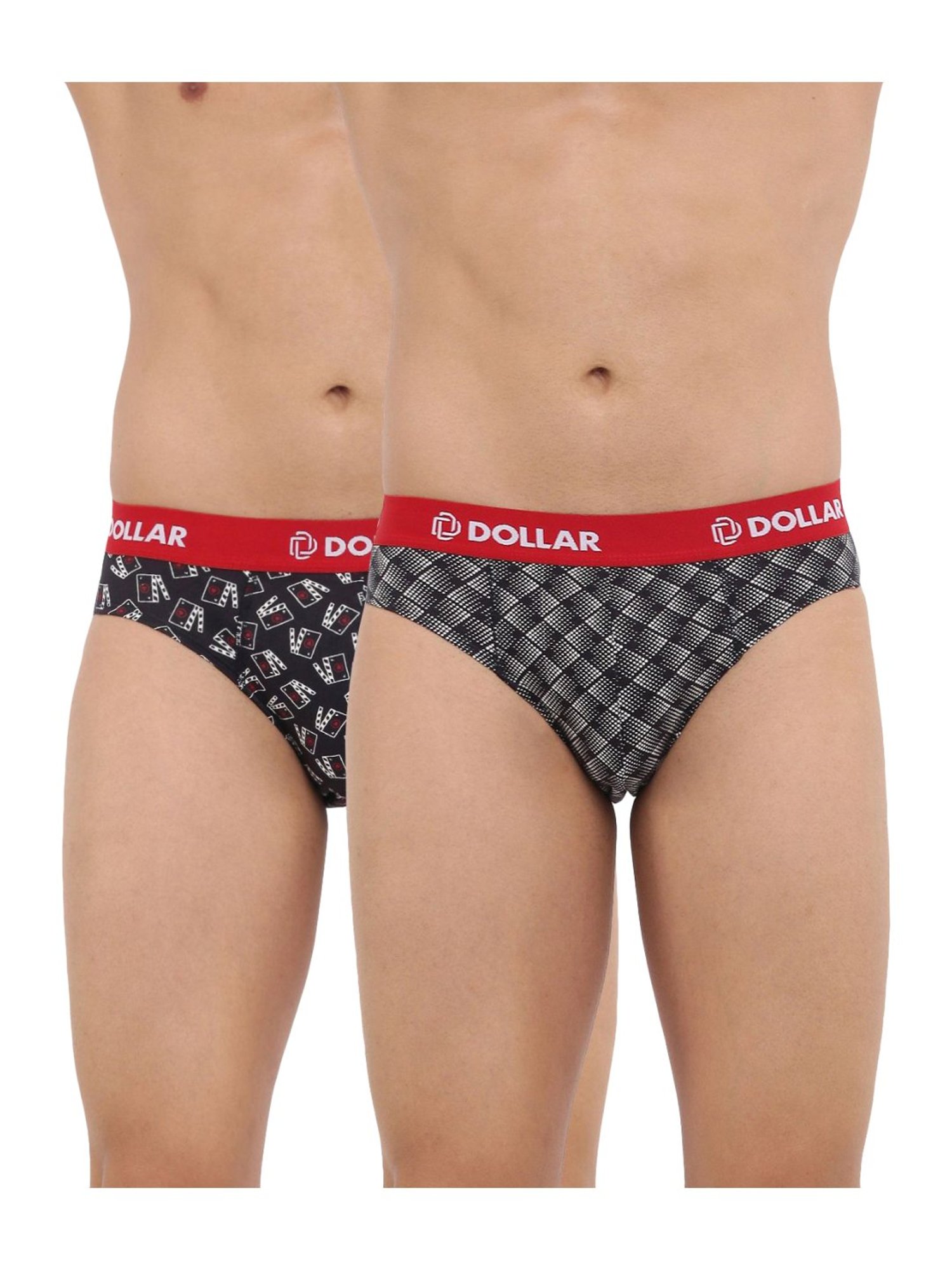 Dollar Bigboss Assorted Color Cotton Printed Modern Briefs (Pack Of 2)