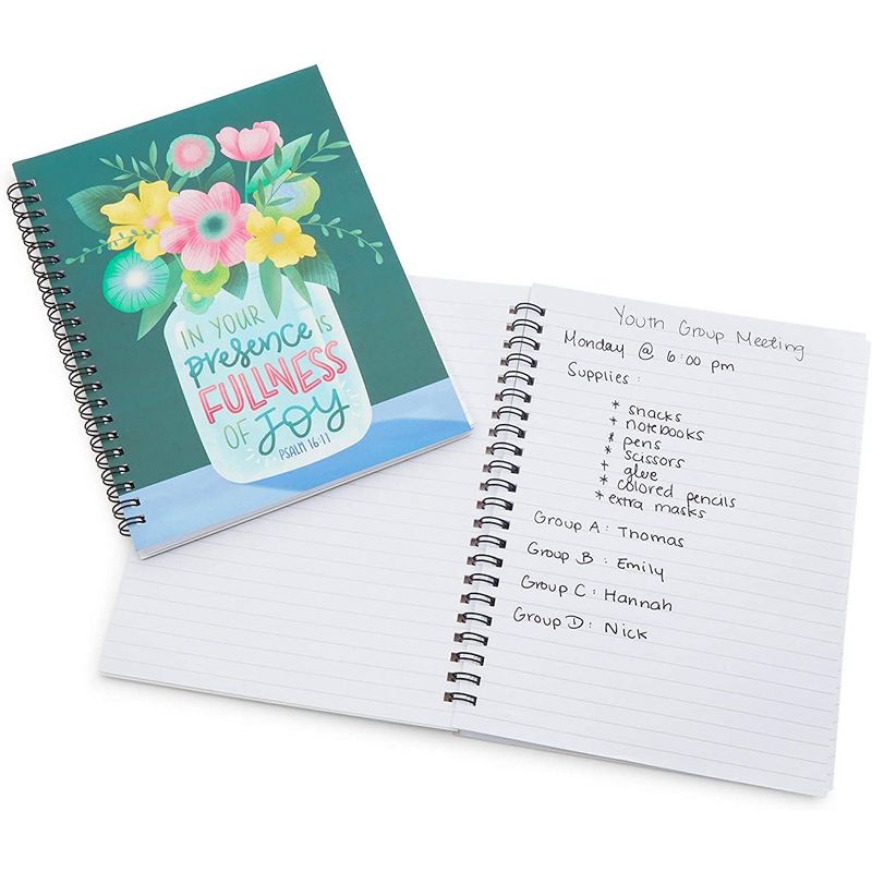 Faithful Finds 3-Pack Christian Inspirational Bible Quote Spiral Lined Notebook Journal (6 x 8 in, 110 Page)