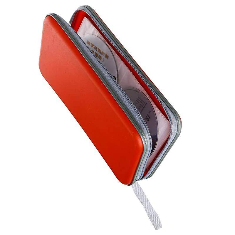 80 Capacity Heavy Duty CDDVD Wallet Binder Storage Case Bag Holder Booklet Red