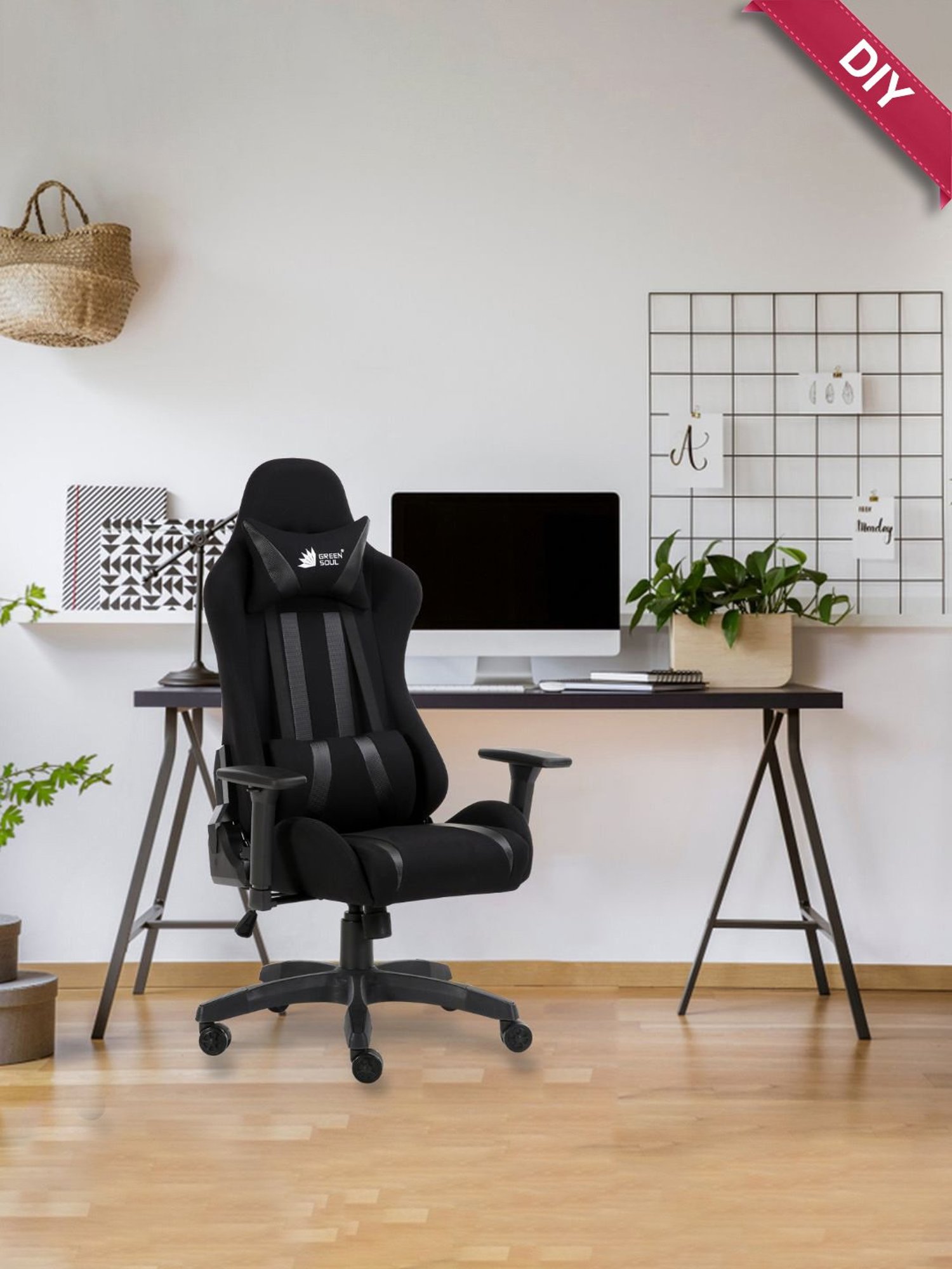 Green Soul Beast Black PU Leather Gaming Chair