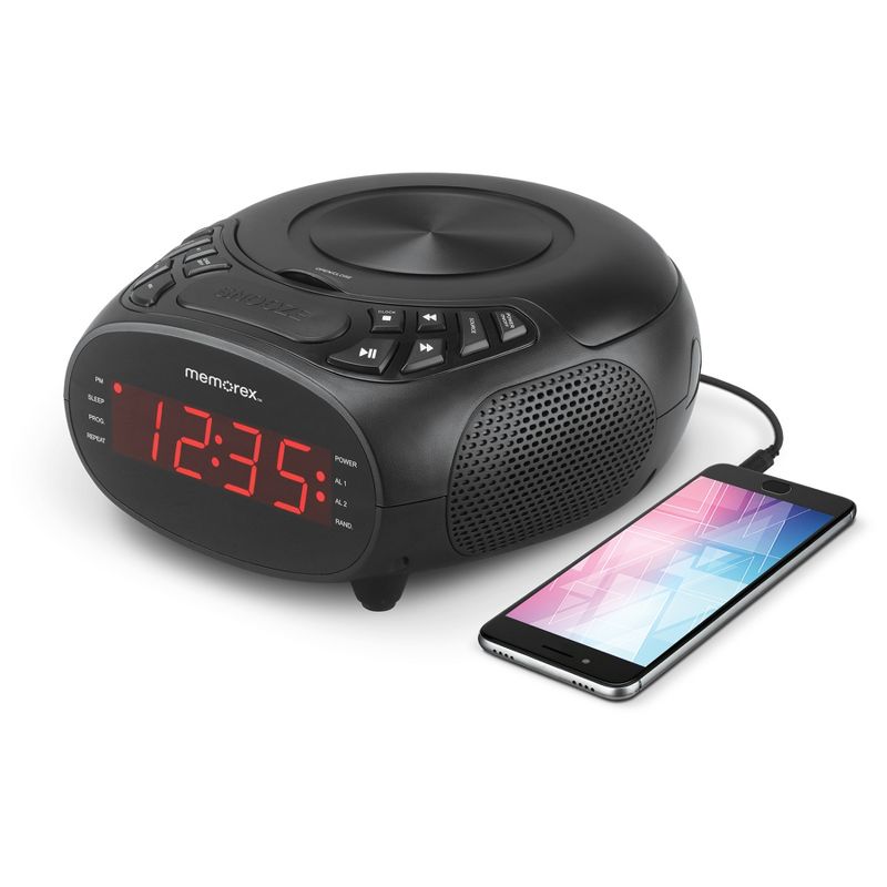 Pyle Premium Digital Alarm Dock Clock FM Radio with Adjustable Brightness Levels and LED Nightlight Compatible with Apple Products, White (2 Pack)