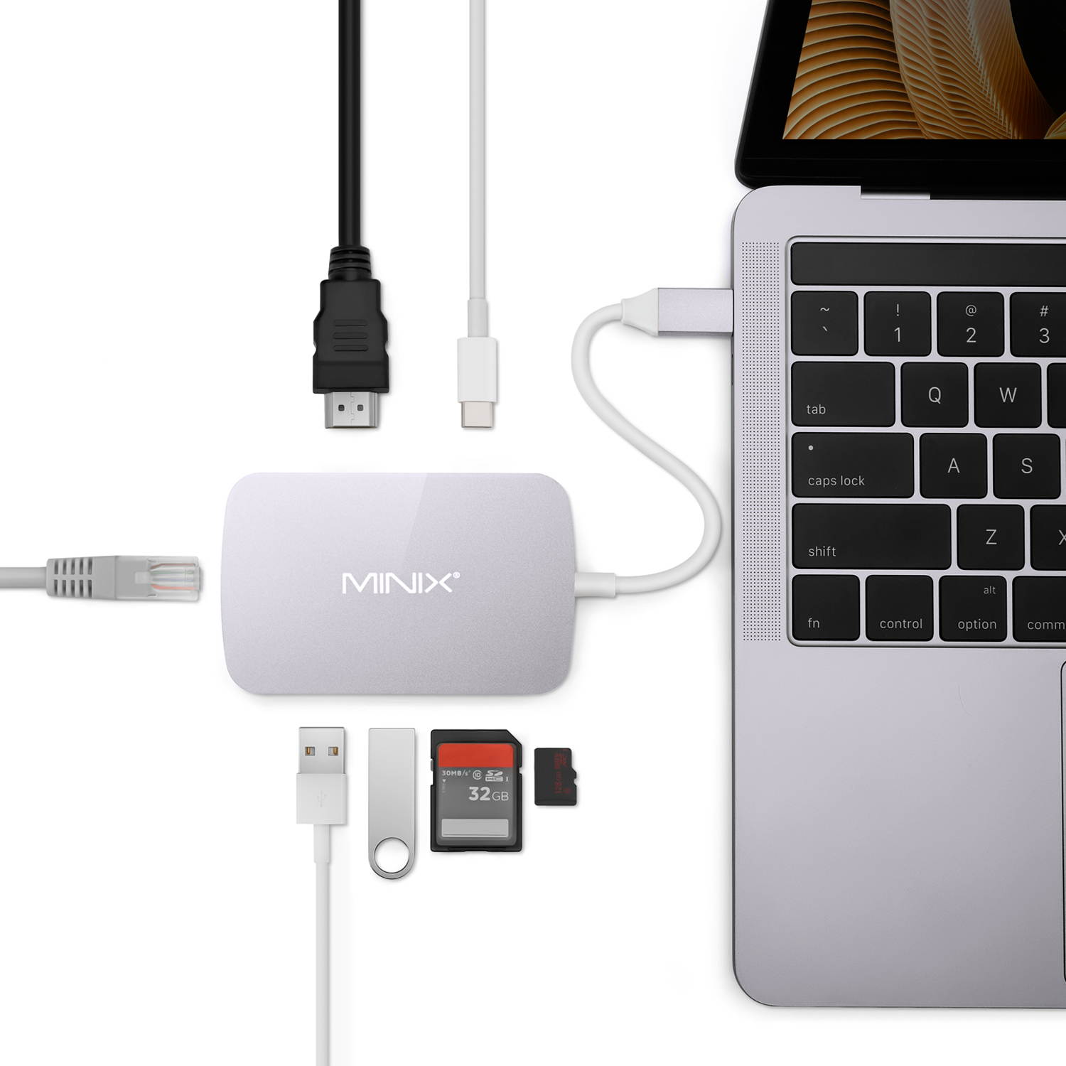 MINIX NEO C-X, USB-C Multiport Adapter with HDMI - Rose Gold[10/100Mbps Ethernet] (Compatible with Apple MacBook and MacBook Pro). Sold Directly by MINIX Technology Limited.
