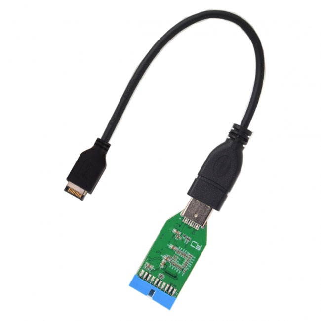 Jimier USB 3.1 Front Panel Header to 3.0 Female Cable to Motherboard 20pin Header Female Hub Adapter U3-024/UC-131