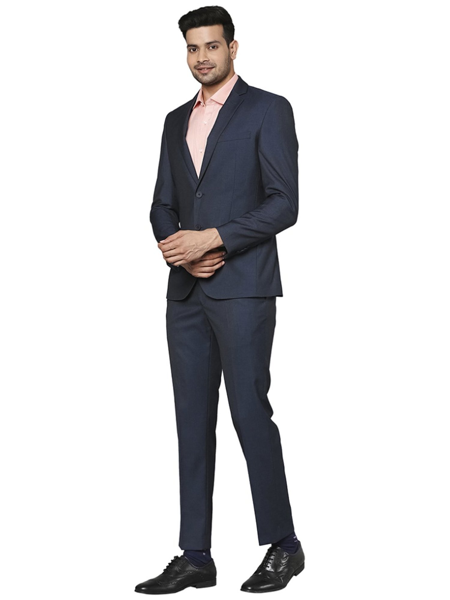 Park Avenue Blue Super Slim Fit Two Piece Suit