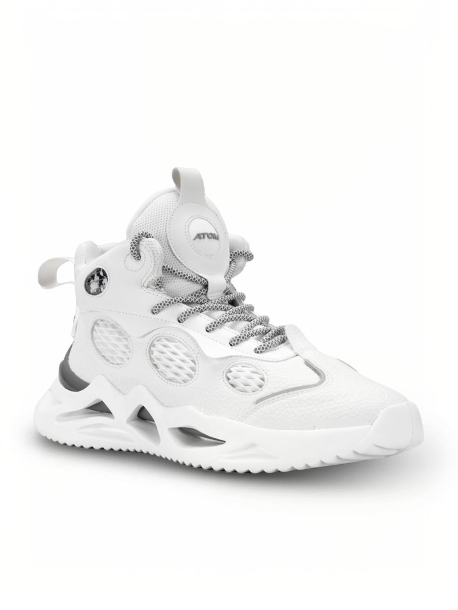 Atom Men's NightWalker White Running Shoes