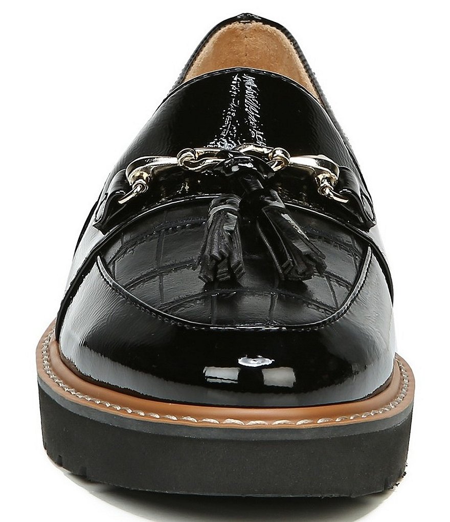 Naturalizer Estelle Patent Tassel Chain Slip-On Wedge Loafers