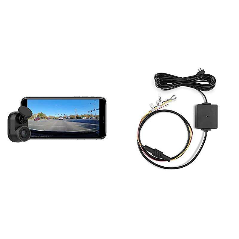Dash Cam Mini, Car Key-Sized Dash Cam, 140-Degree Wide-Angle Lens, Captures 1080P HD Footage & 010-12530-03 Parking Mode Cable, 6.60" x 2.70" x 2.00", Black