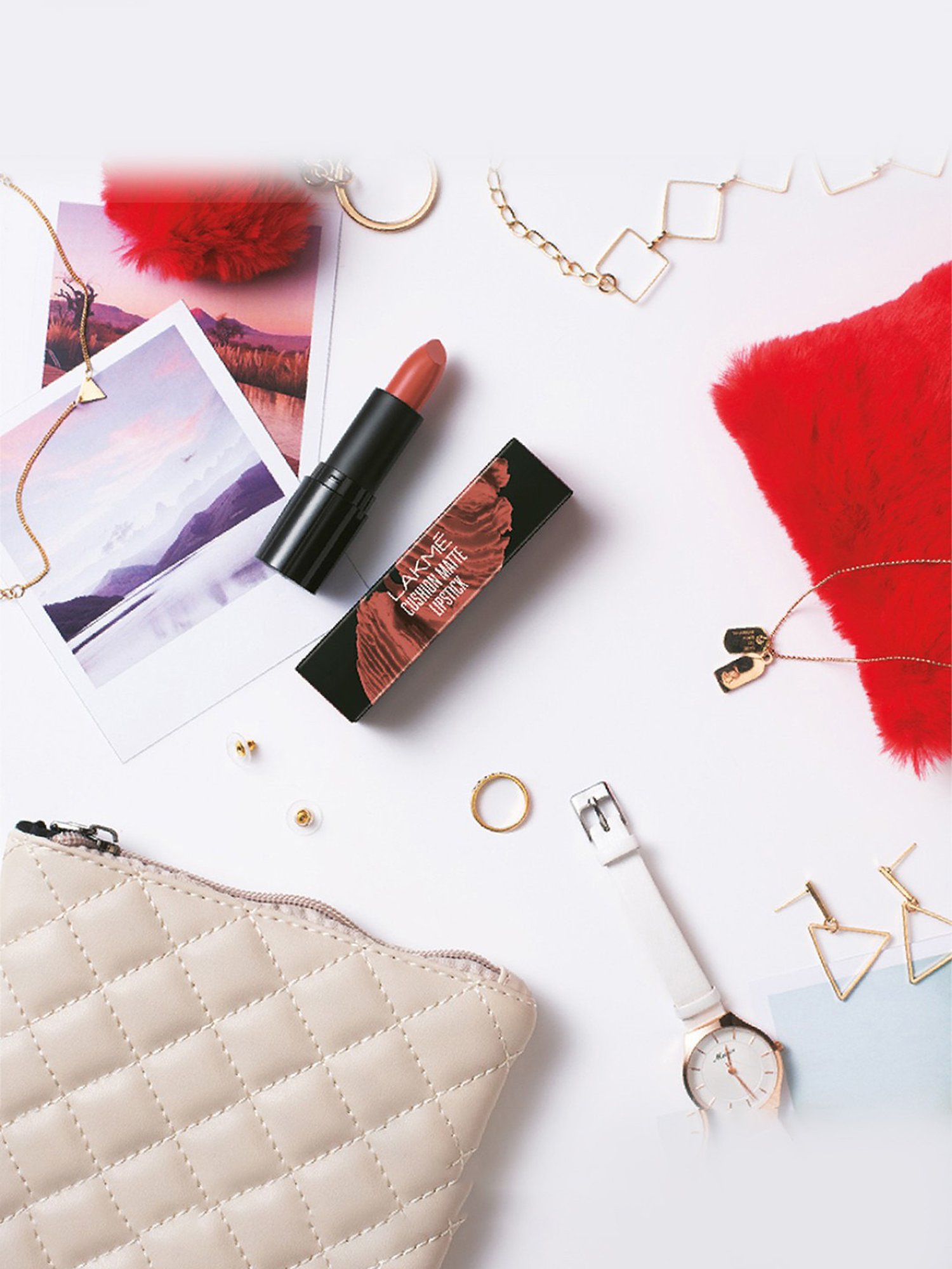 Lakme Cushion Matte Lipstick Pink Blush - 4.5 gm