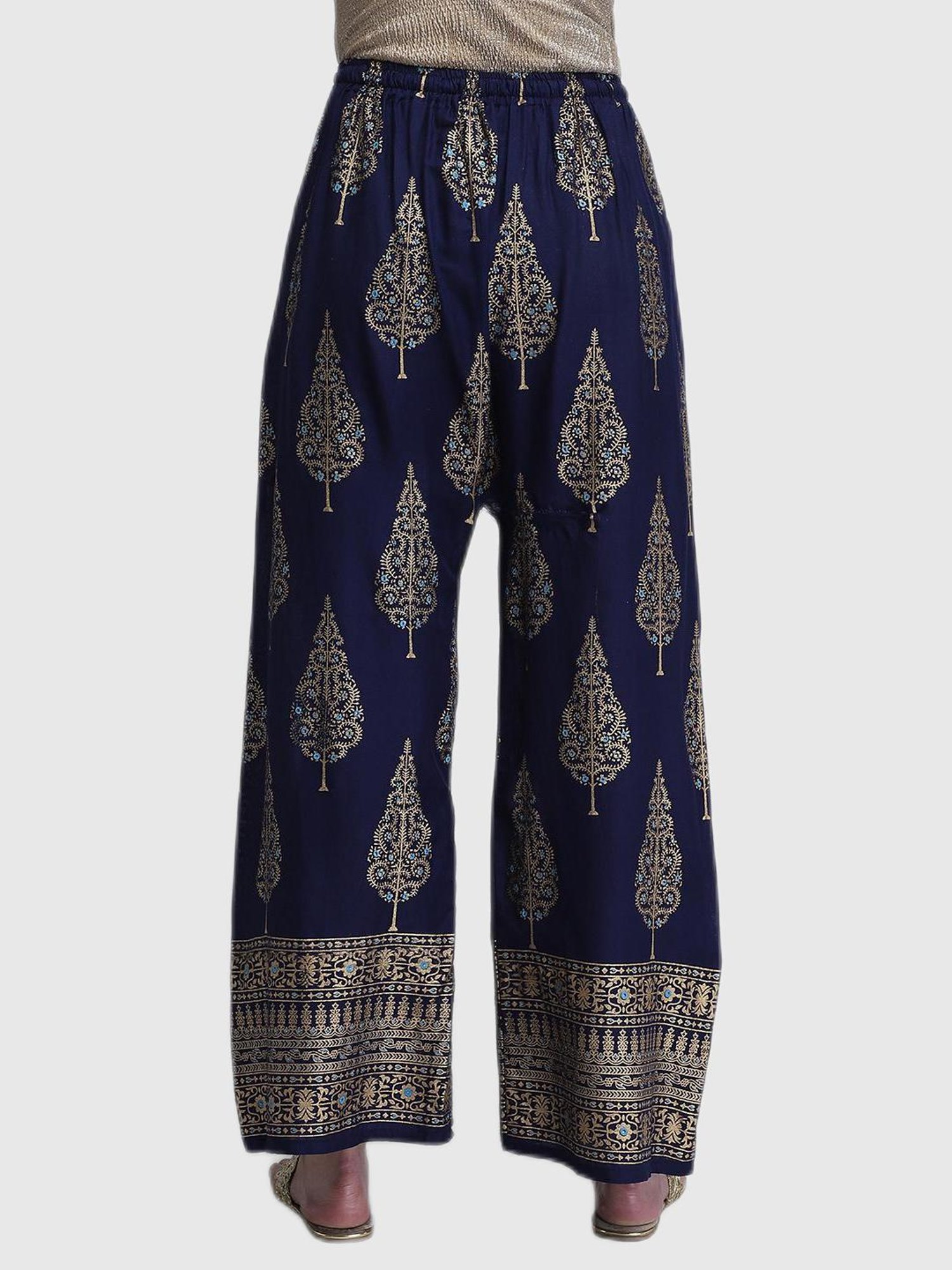 Aditi Wasan Navy Printed Palazzos