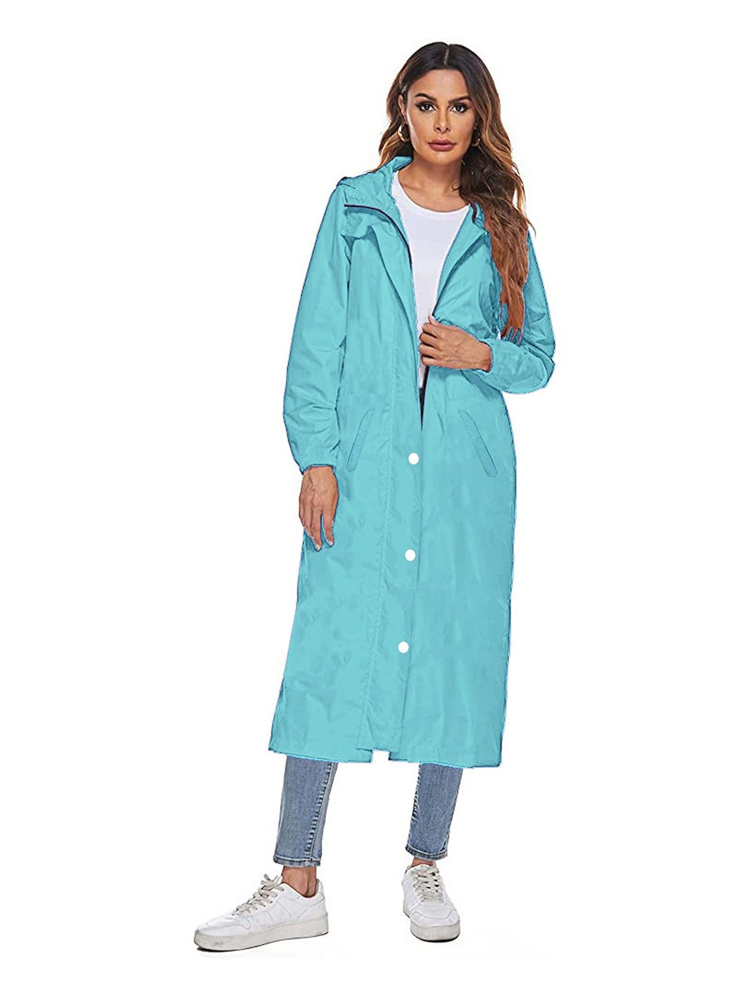CAMISON Sky Blue Regular Fit Rain Jacket