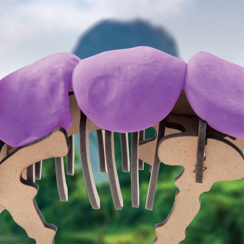 Discovery Kids Toy Dinosaur DIY Puzzle Clay Triceratops