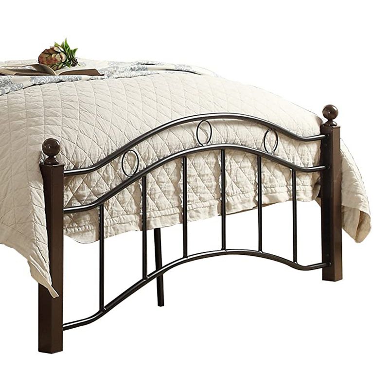 Homelegance Full Size Metal Averny Platform Bed Frame and Storage Space Below with Headboard and Footboard, Black