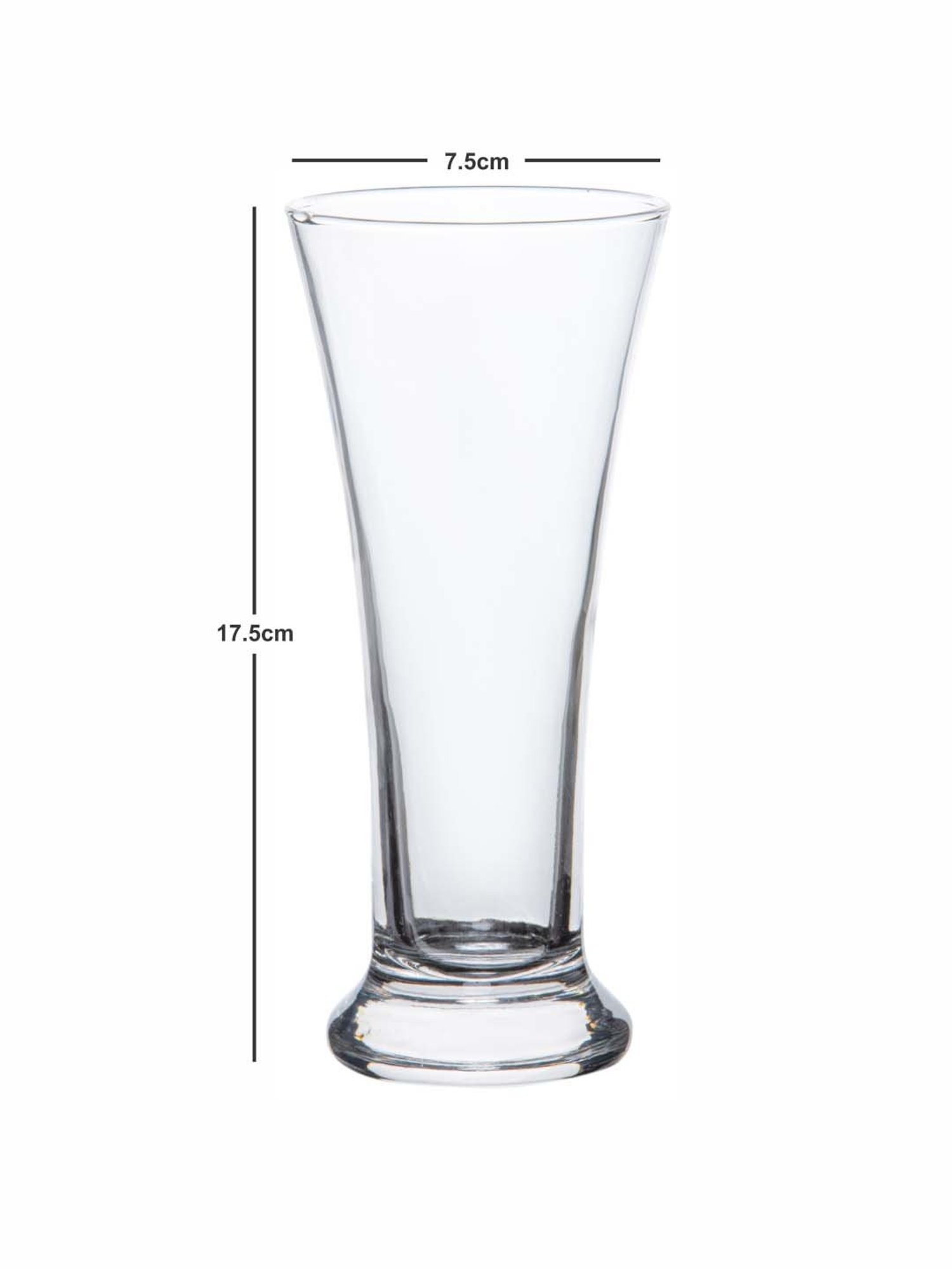 ROXX Bavaria Transparent Glass Tumbler (0.275 L) - Set of 6