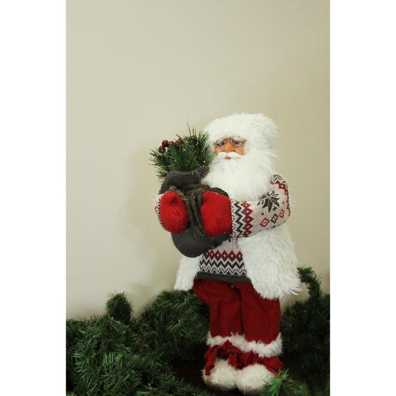 Kaemingk 18" Red and White Nordic Santa Claus Christmas Tabletop Figurine