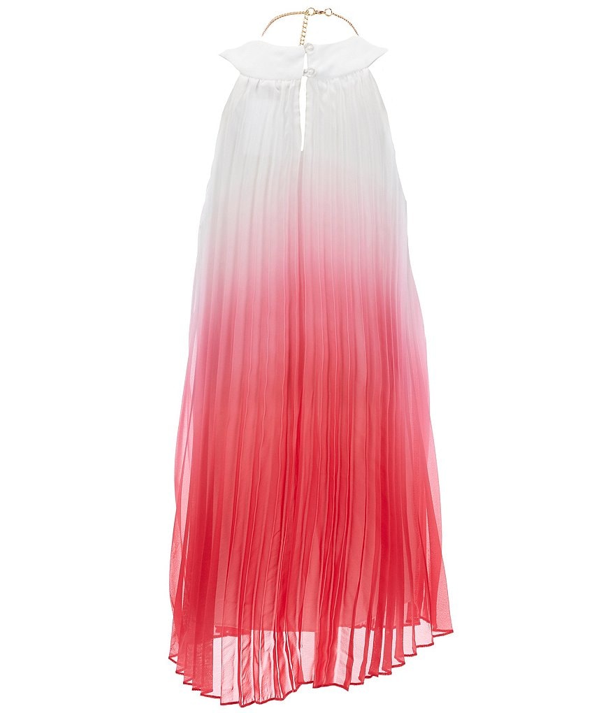 Rare Editions Big Girls 7-16 Tie-Dye Pleated Chiffon Maxi Dress