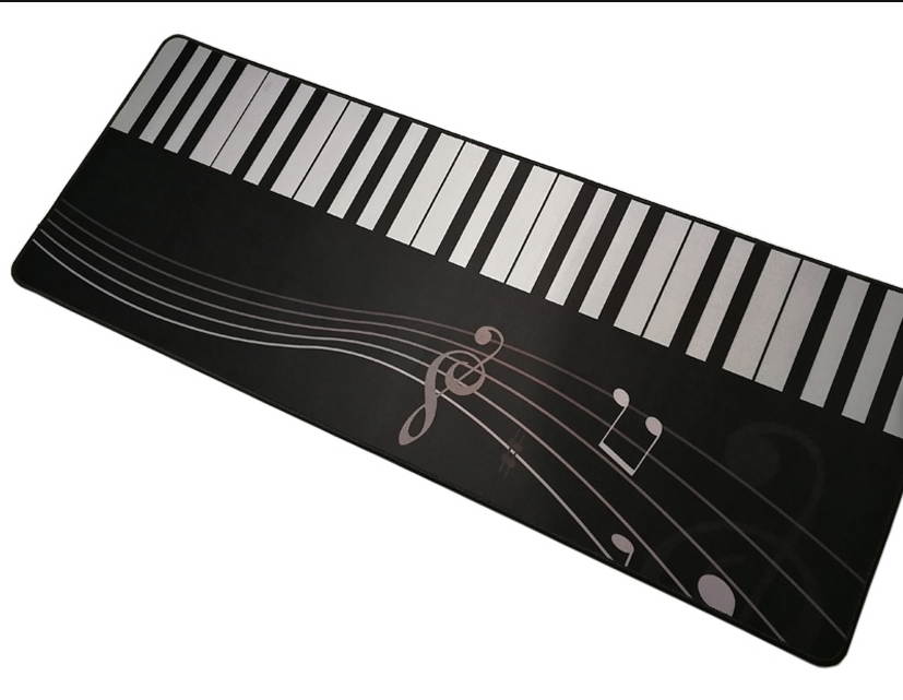 Piano Key Gaming Mouse Pad 300x800mm Locking Edge Large Mousepad Gamer Speed/Control Computer Mouse Mat Rug for CSGO DOTA 2 LOL