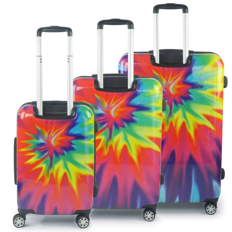 FUL 3pc Hardside Spinner Luggage Set - Tiedye Swirl