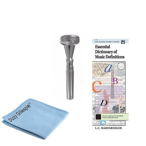 Dizzy Gillespie Elite Series Trumpet Mouthpiece Pack w/Dizzy Gillespie Trumpet Silver Polish Cloth +Music Definitions Book