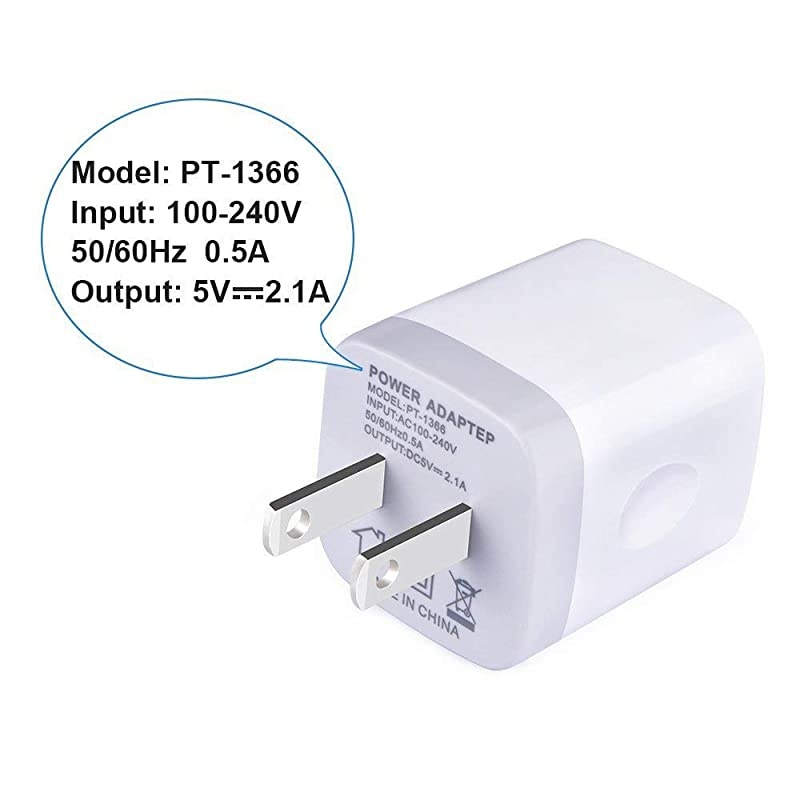 Wall Charger Dual Charger Adapter 3Pack 21A 2Port Cube Power Adapter Wall Charger Plug Charging Block Cube Compatible for iPhone 876 PlusX iPad Samsung Galaxy S5 S6 S7 EdgeLG HTC