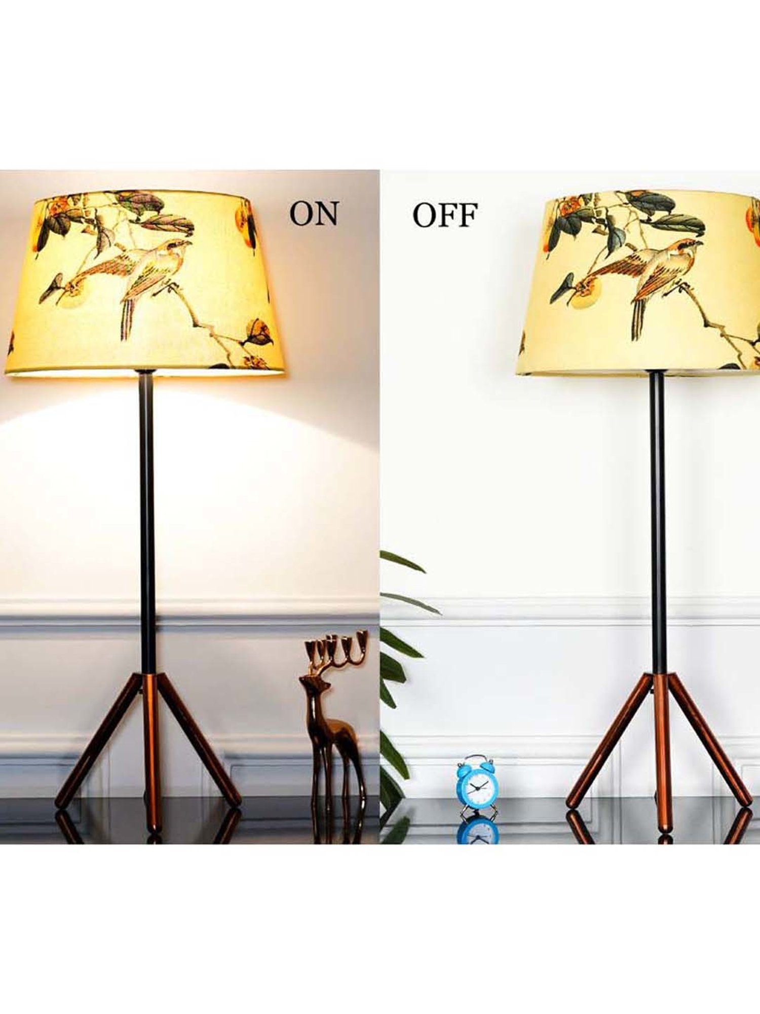 Kapoor Lamp Shades Black & Copper Metal Mizuko Table Lamp With Linen Shade