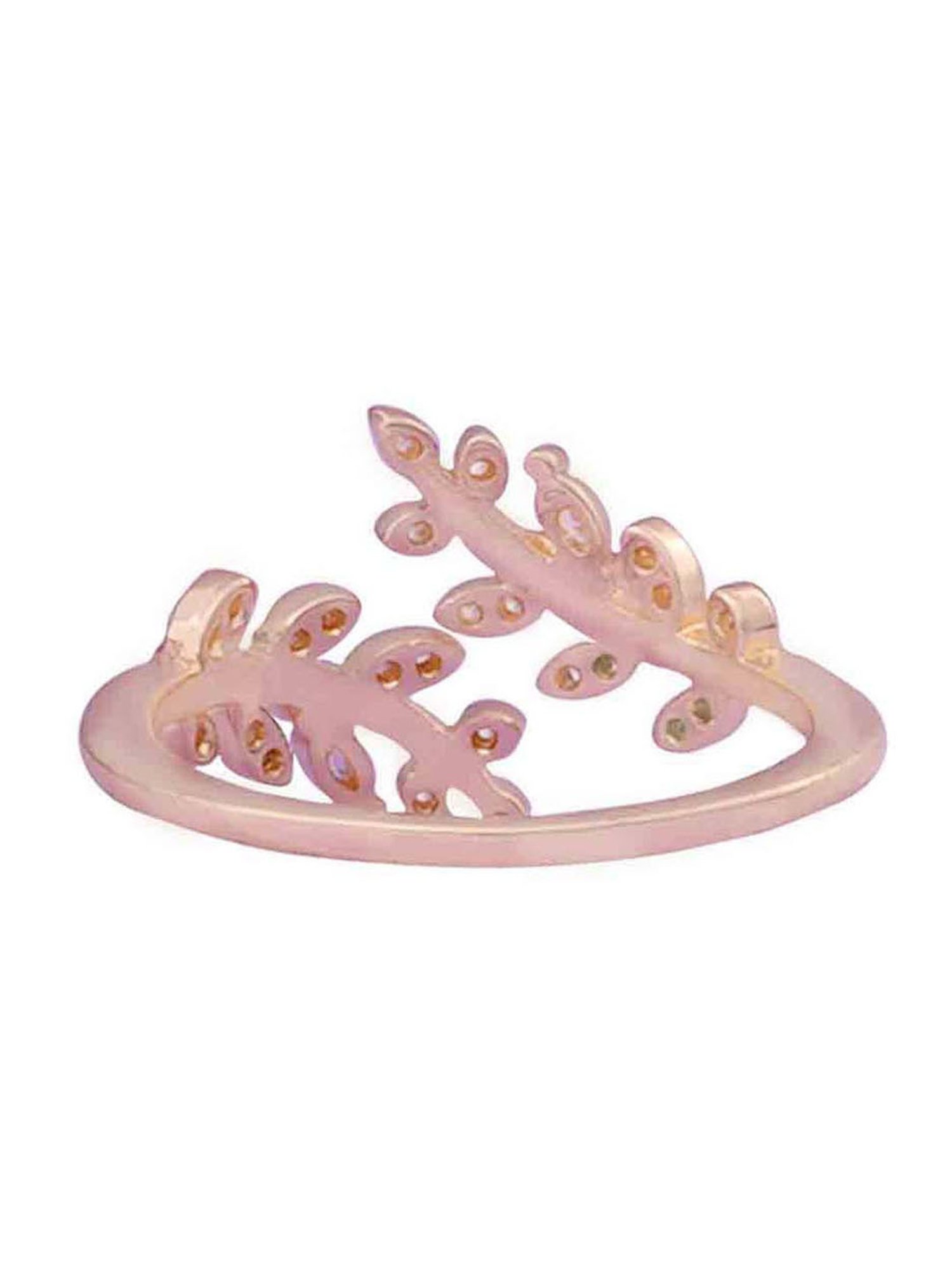 Joker & Witch Rose Gold Rhinestone- Blingy Falla Rhinestones Rose Finger Ring