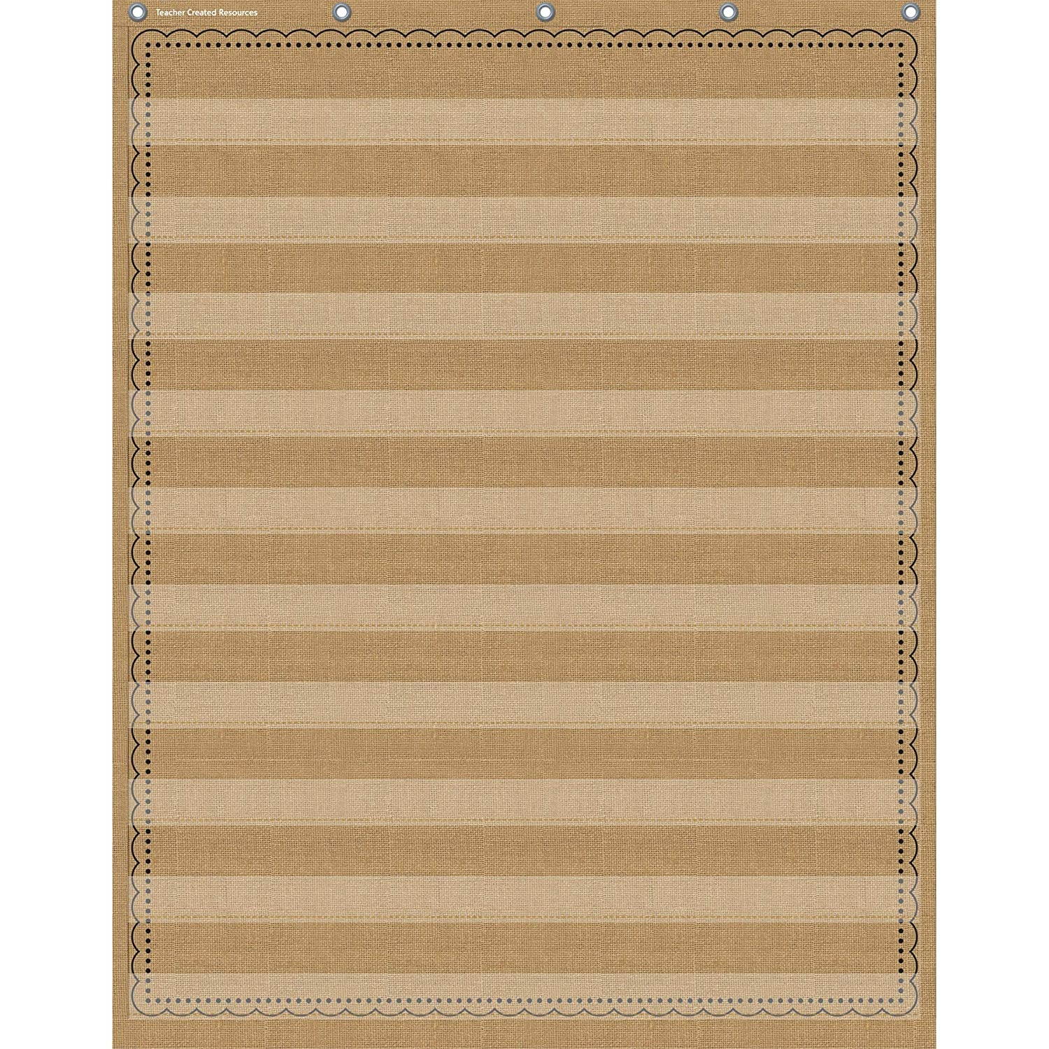 Burlap 10 Pocket Pocket Chart (34" x 44")