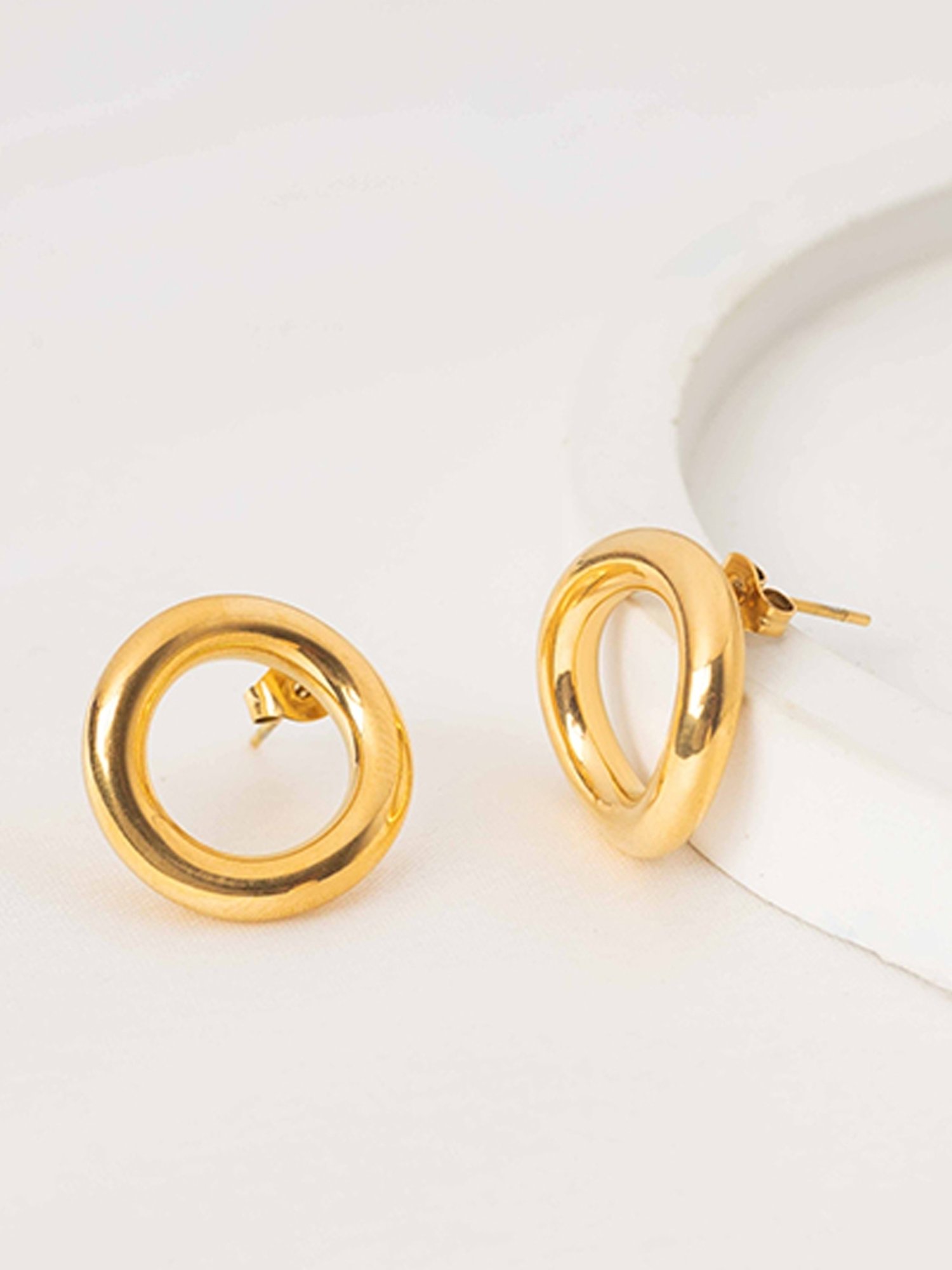 Perfectly Average Circle Stud Earrings for Women & Girls