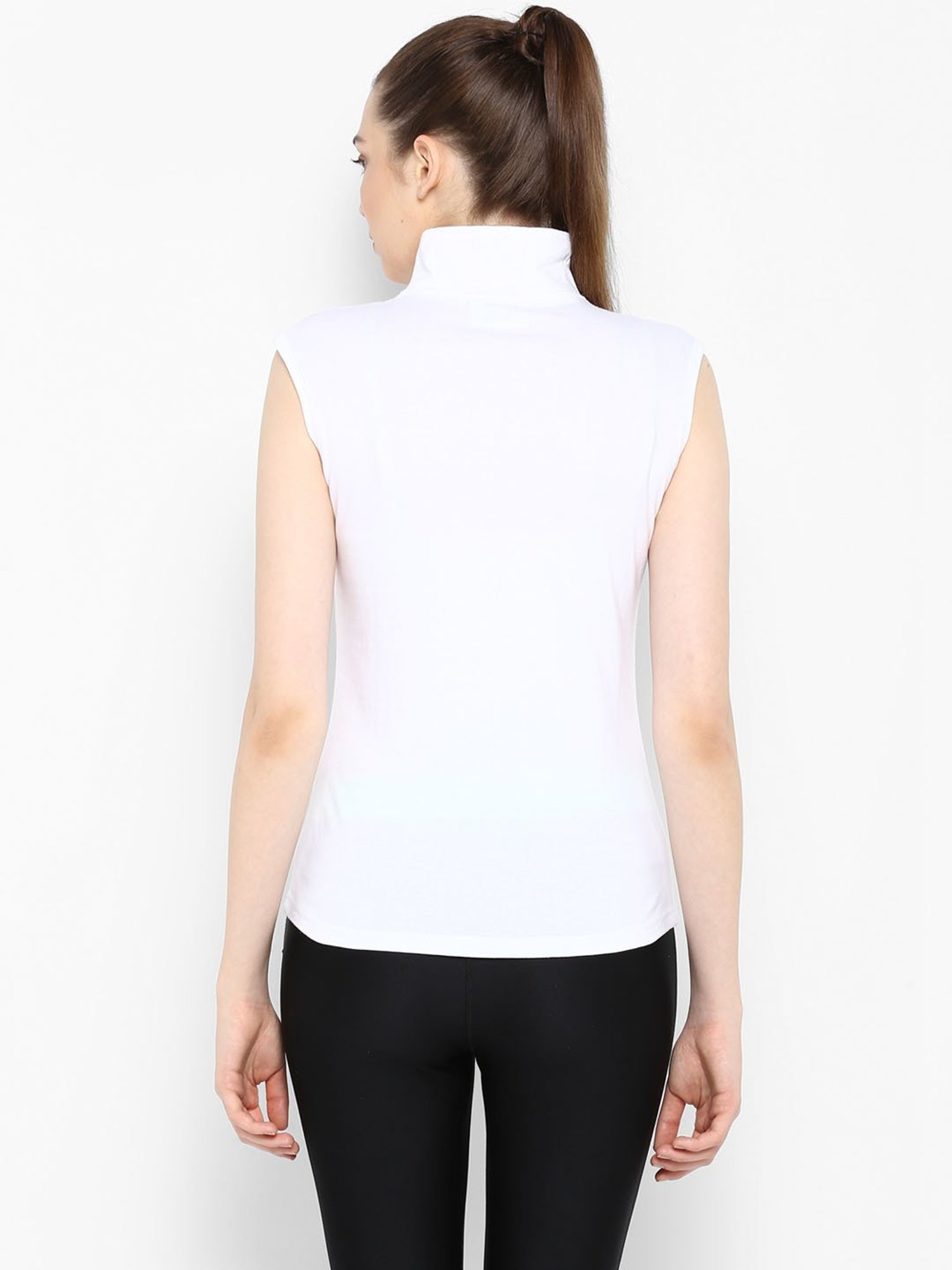 Appulse White Cotton Slim Fit T-Shirt