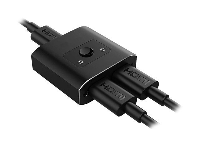 HDMI Switch 4K HDMI Splitter- YXwin Aluminum Bi-Directional HDMI Switcher 2 Input 1 Output, HDMI Switch Splitter 2 x 1/1 x 2. No External Power Required, Support 4K 3D HD 1080P for Xbox PS4 Roku HDTV