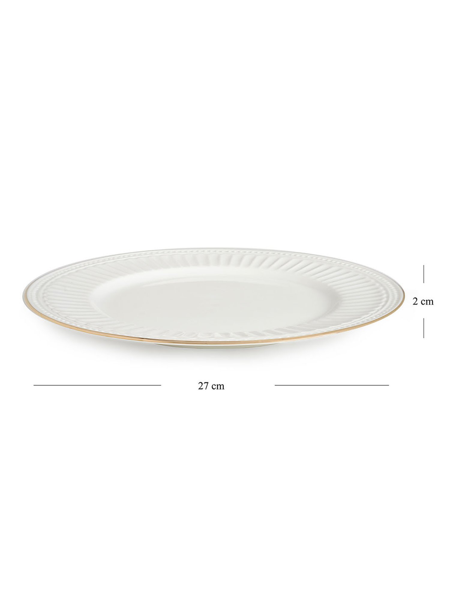 Pure Home and Living White Ceramic Dessert Plates