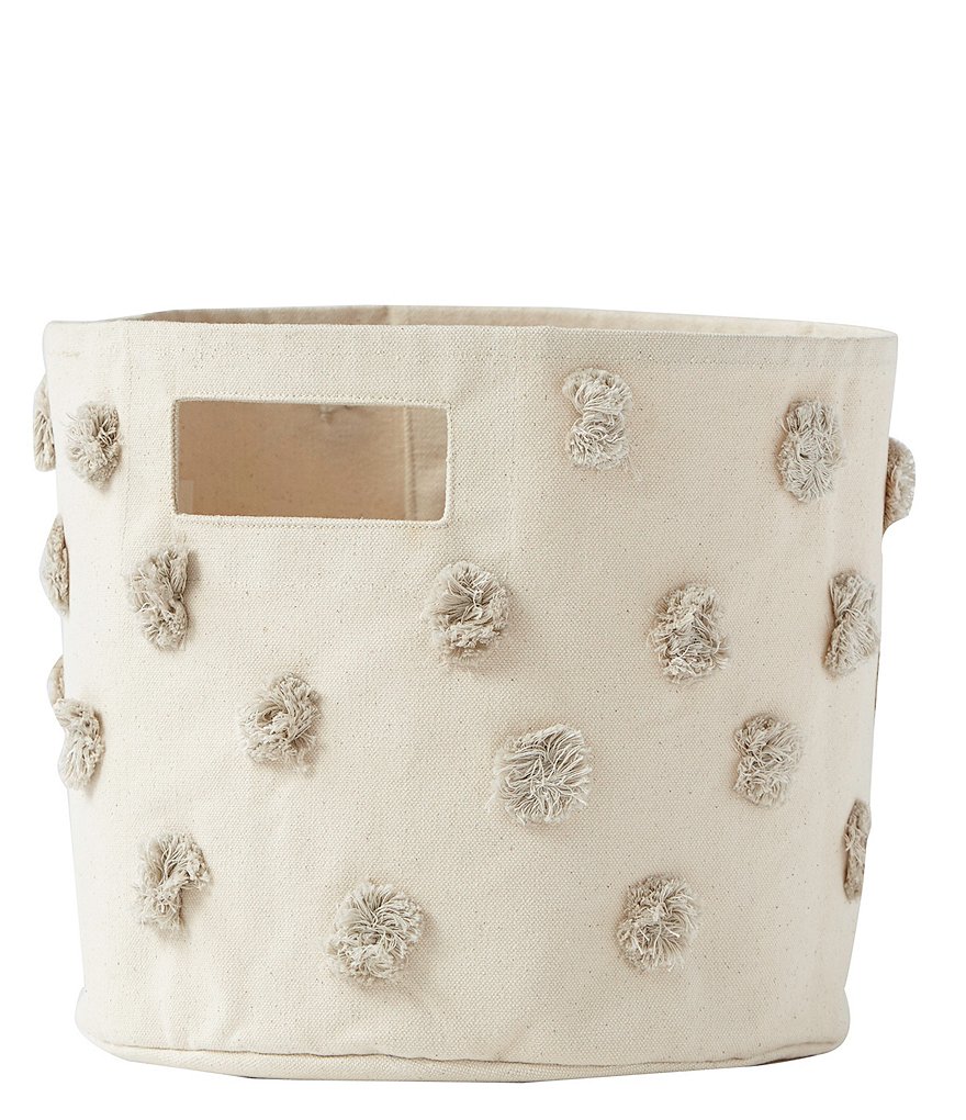 Edgehill Collection Hand-Woven Rattan Market Basket