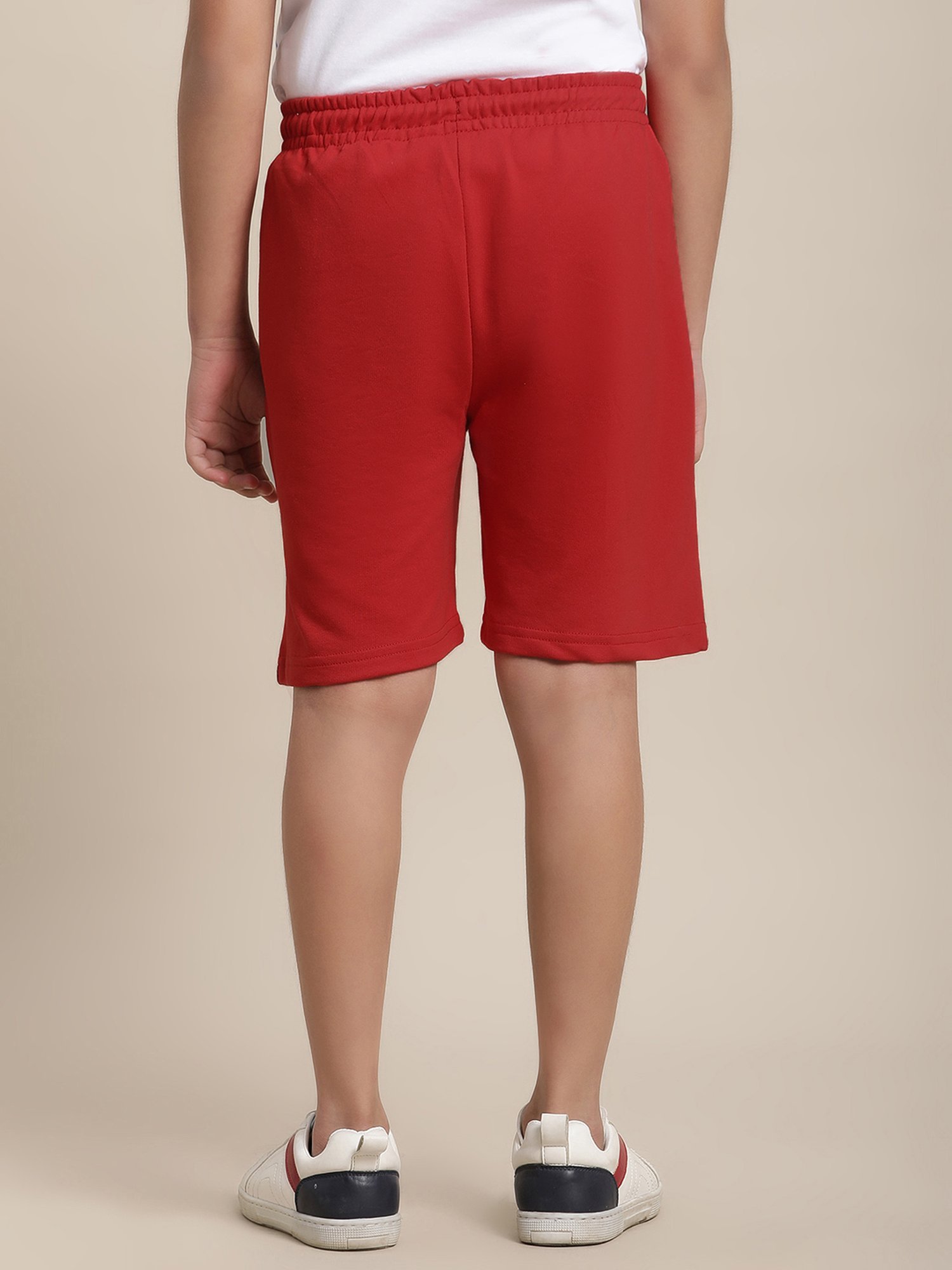 Kidsville Spiderman Printed Red Regular Fit Shorts For Boys