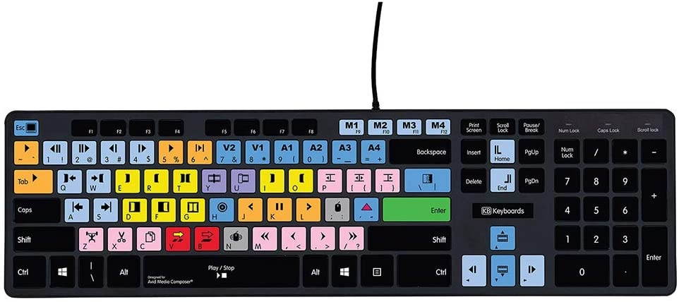 KB Covers Avid Media Composer Keyboard | Editing Keyboard Compatible with macOS & Windows | Wired & Wireless