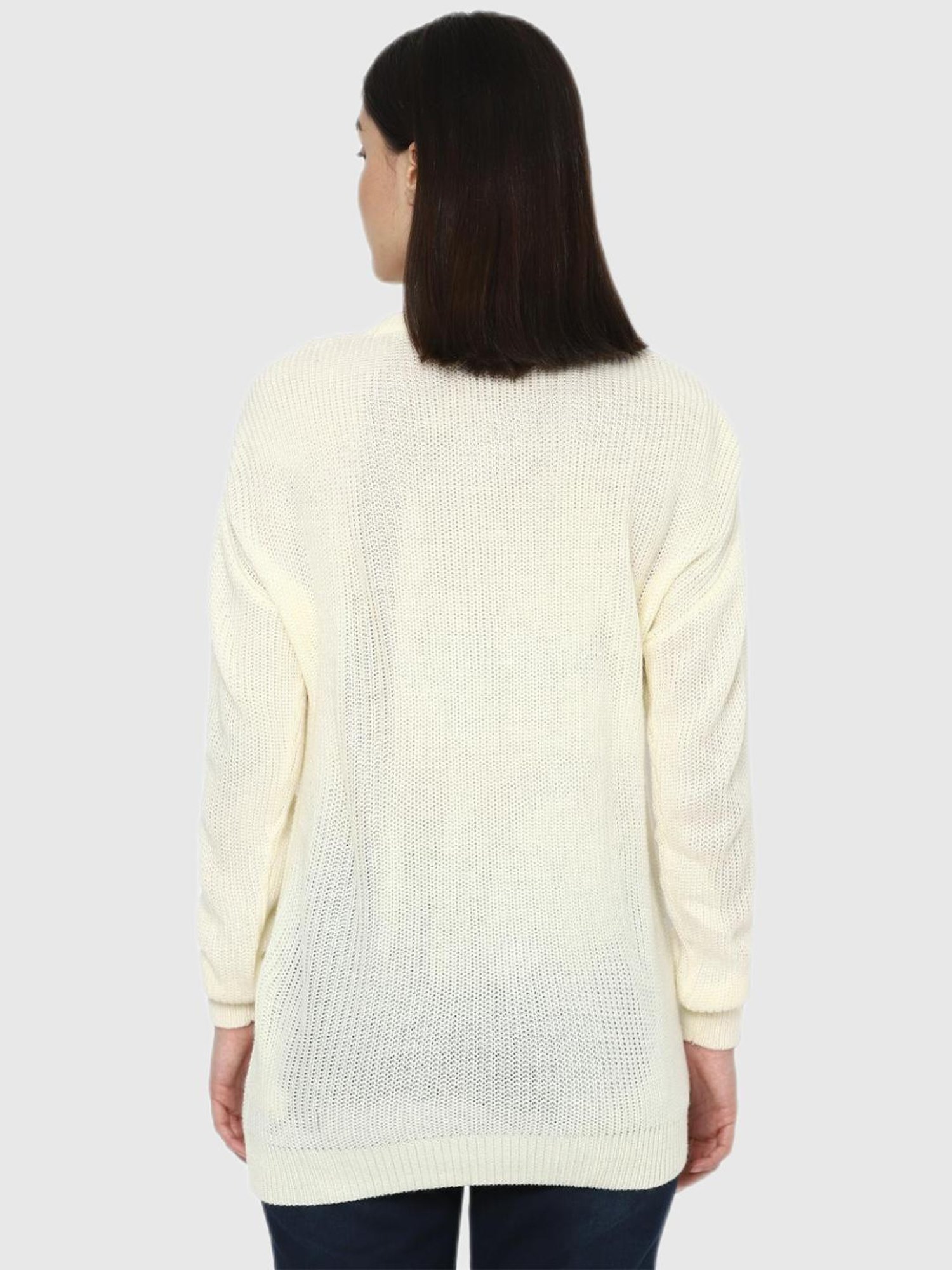 Allen Solly Beige Floral Print Sweater