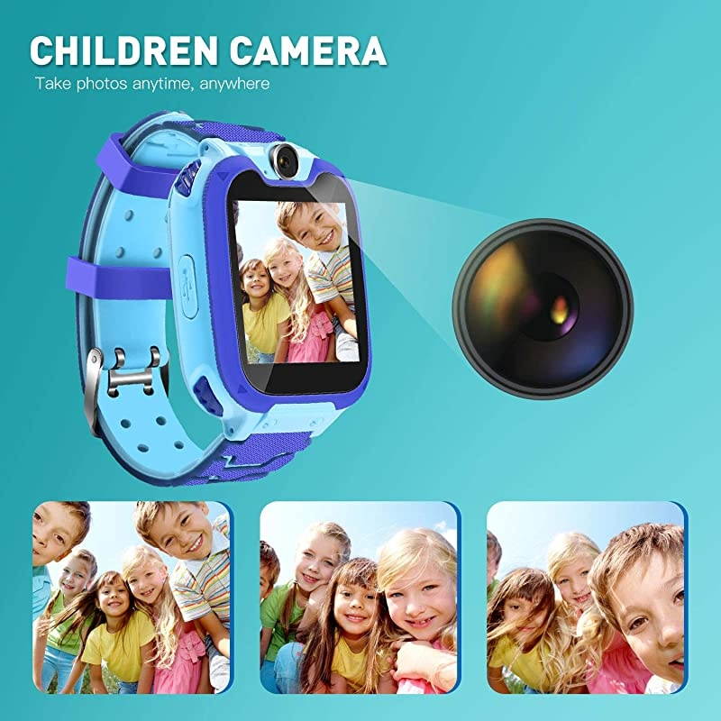 Watch for Kids (4 Colors),Age 3-12 Years Boys Girls with 7 Puzzle Games Music Camera Two-Way Call SOS,Touch Screen for Children Birthday New Year Gift