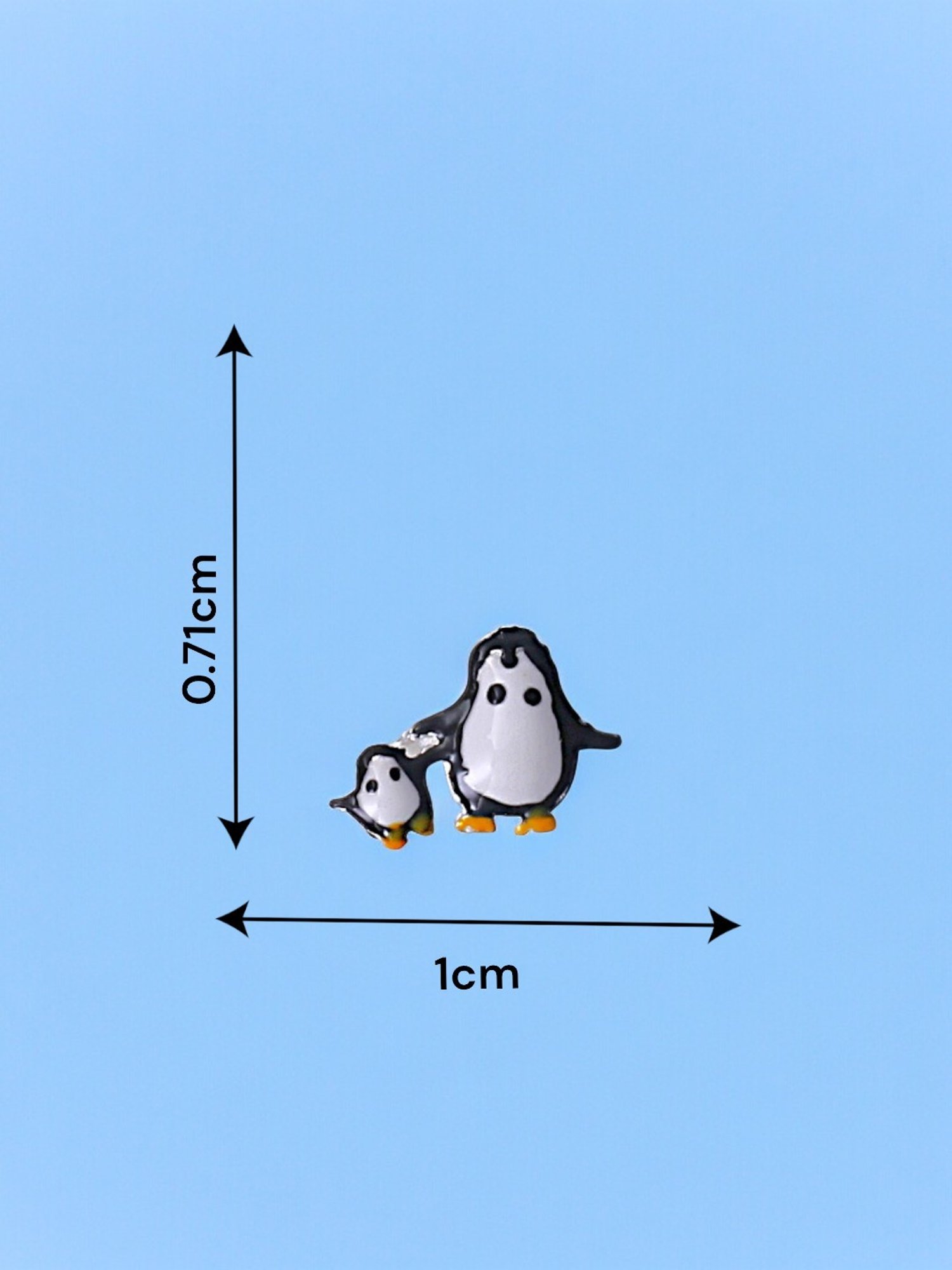 Taraash 925 Sterling Silver Tiny Penguin Studs for Kids & Girls