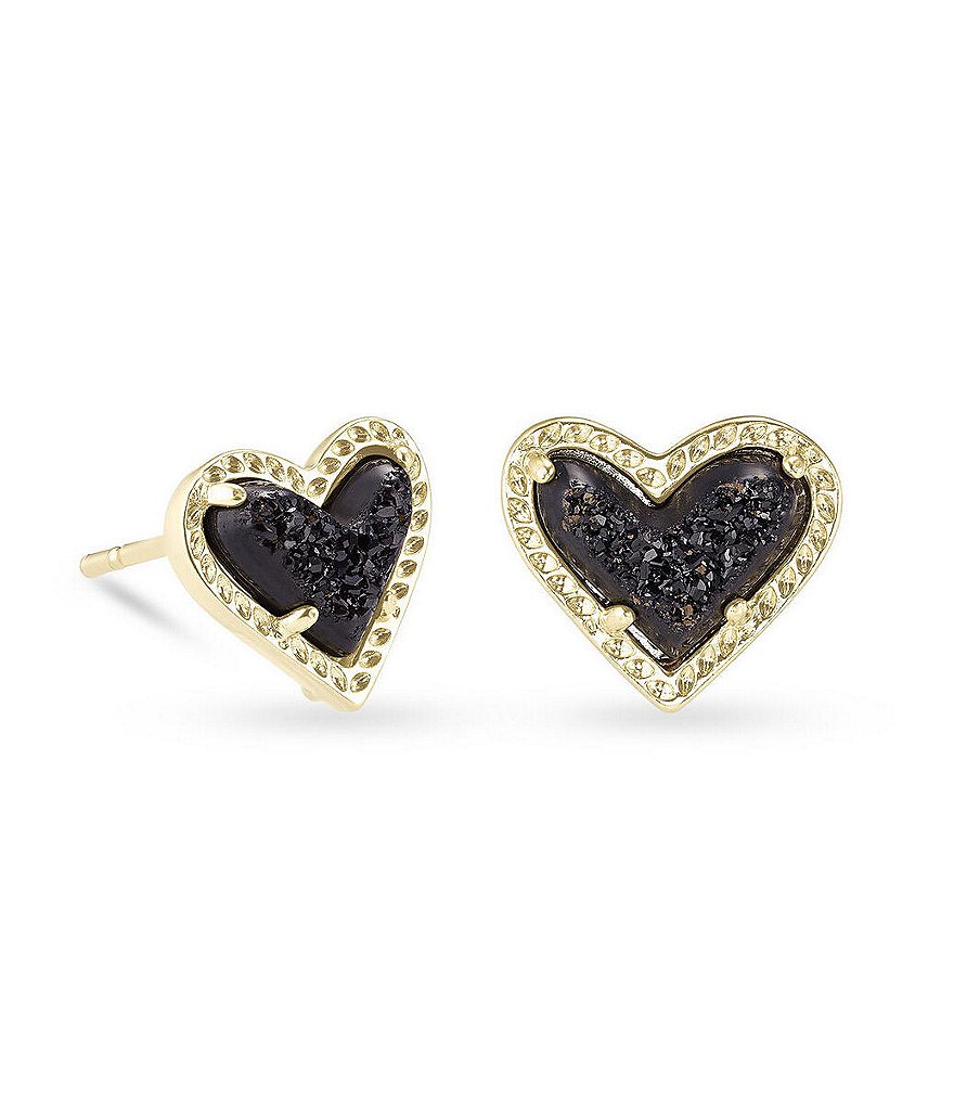 Kendra Scott Ari Heart Gold Stud Earrings
