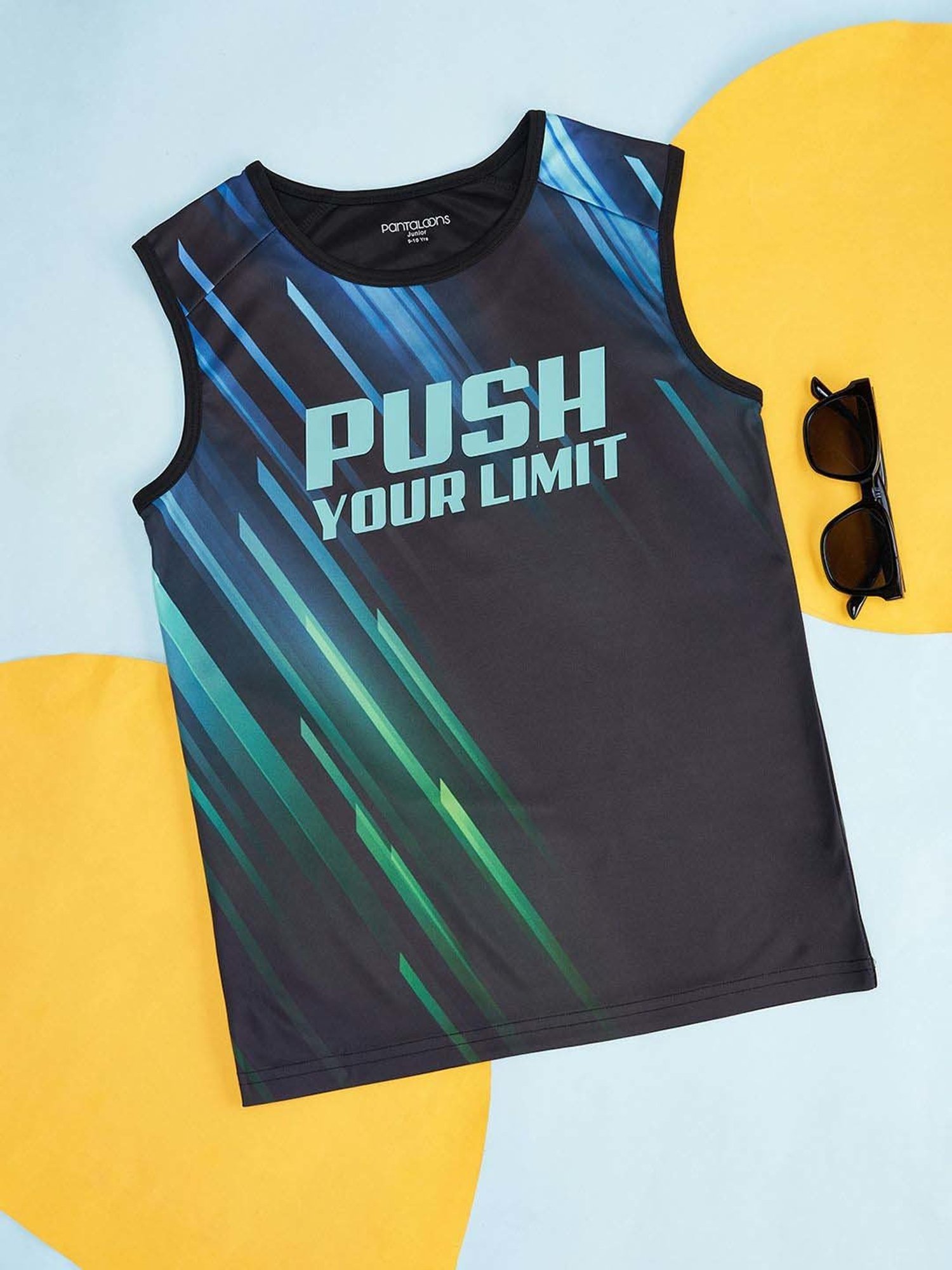 Pantaloons Junior Black Printed T-Shirt