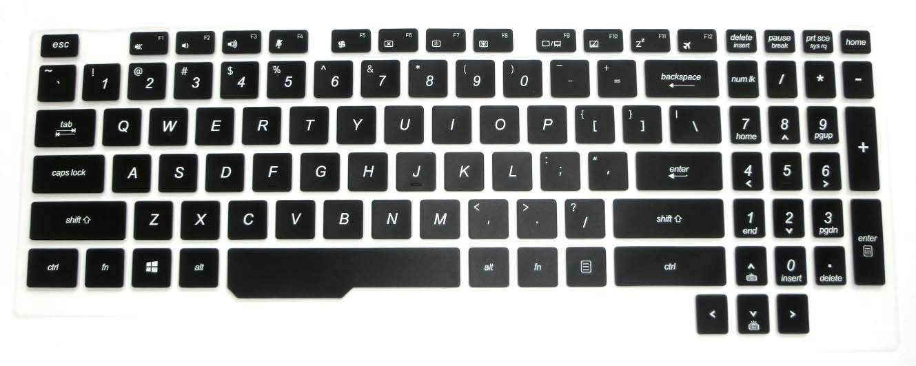 BingoBuy Keyboard Protector Cover Skin for ASUS FX505DY FX505GM FX503 FX705 GL504GM GL503VM GL704GM GL704GW GL703VM with BingoBuy Card Case (Black)