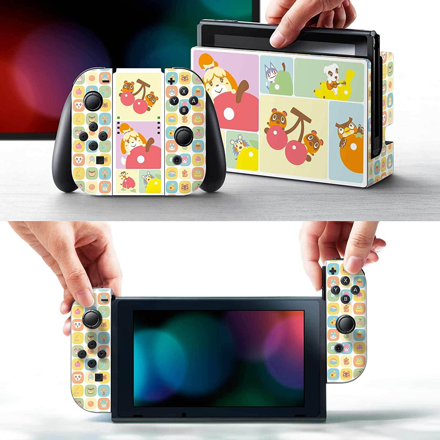 Controller Gear Aunthentic & Officially Licensed Animal Crossing: New Horizon - "Ripe for Picking" Nintendo Switch Skin Bundle