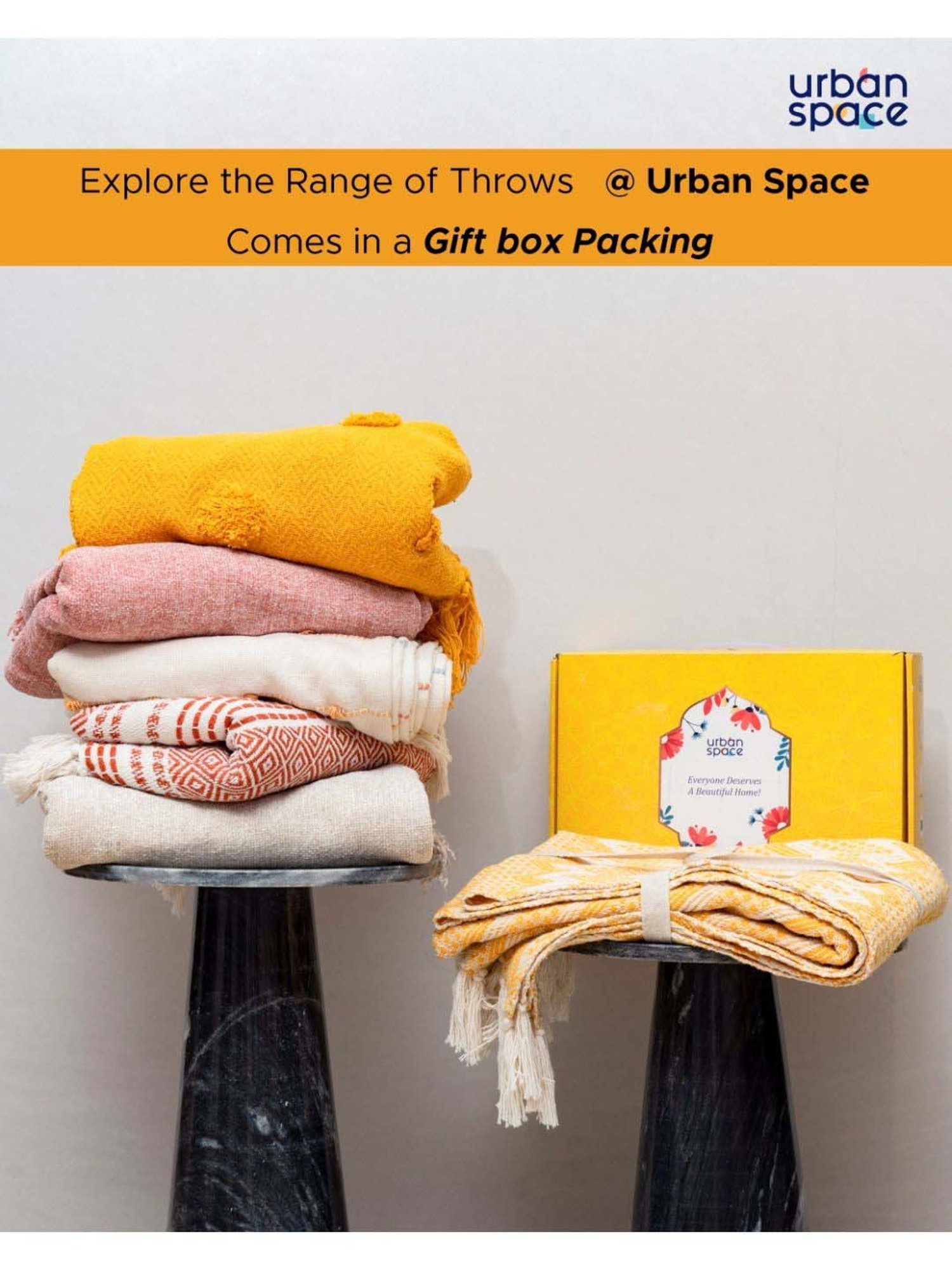 Nestasia Red & Cream Chevron Cotton Knitted Throw blanket with texture for Living Room or Bedroom