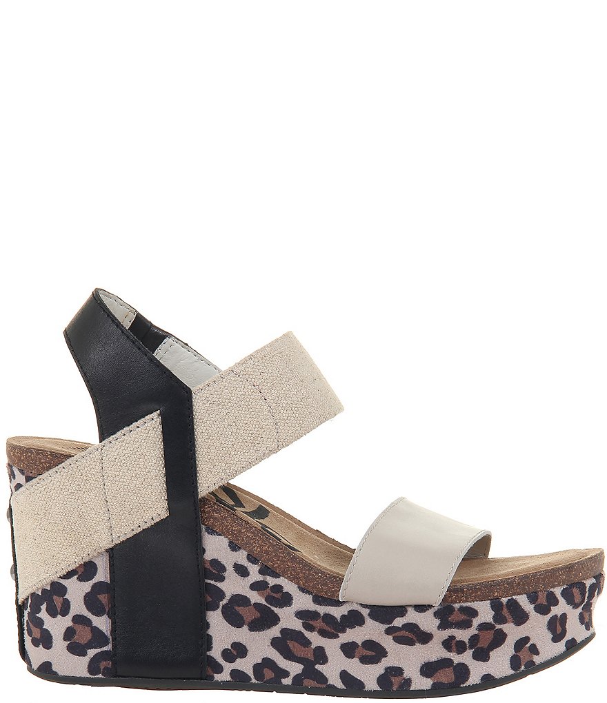 OTBT Bushnell Leopard Print Platform Wedges