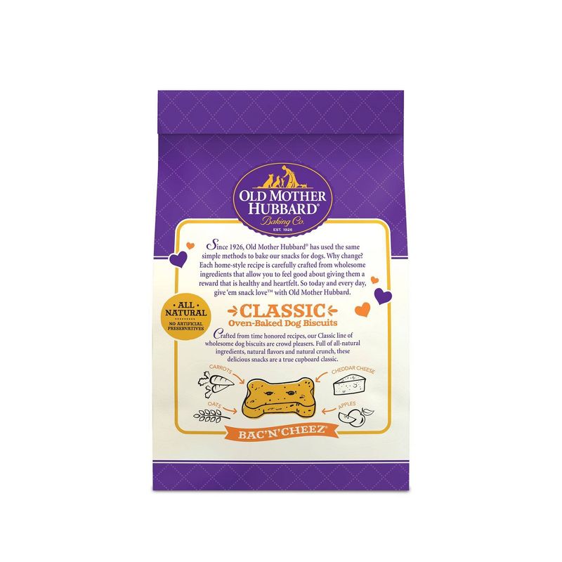 Old Mother Hubbard Classic Crunchy Bac'N'Cheez Biscuits Large Oven Baked Dog Treats - 3lb - 5oz