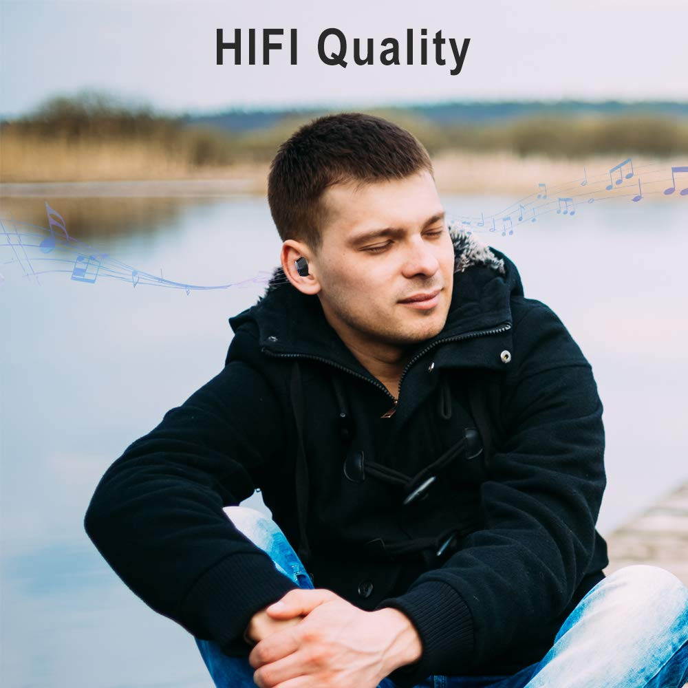 Wireless Earbuds for iphone, True Wireless Stereo Earbuds, IPX5 Waterproof Wireless Headset 40H Playtime, Bluetooth 5.0 Hi-Fi Sound Bluetooth Earphones, One-Step Pairing In-Ear Headphones